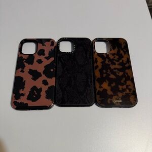 USED iPhone 12/12pro phone case bundle - otterbox  casetify sonix